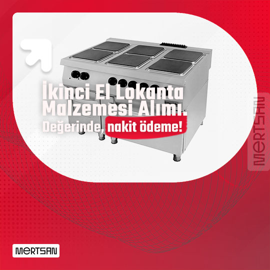 İkinci el endüstriyel mutfak malzemeleri alımı.